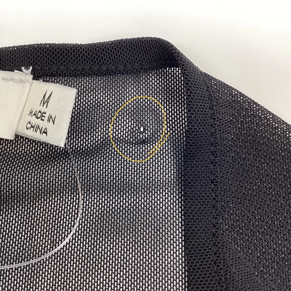 NWOT Rebecca Minkoff Black Sheer Gemstone Top | Medium